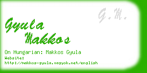 gyula makkos business card